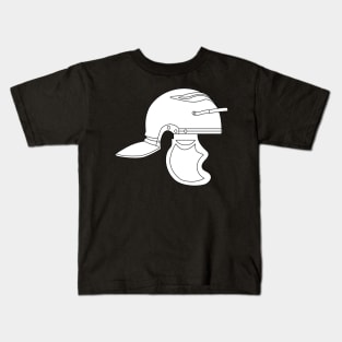 White Imperial Roman Helmet (Galea) Kids T-Shirt